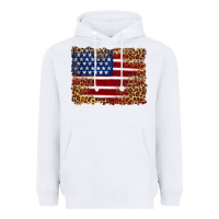 White american flag and leopard Heavyweight Hoodie - Artiststas