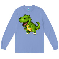 Colony Blue Cartoon T-Rex Long Sleeve Tee - HowdyJamesFarm