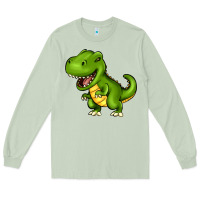 Matcha Cartoon T-Rex Long Sleeve Tee - HowdyJamesFarm
