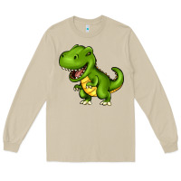 Mushroom Cartoon T-Rex Long Sleeve Tee - HowdyJamesFarm
