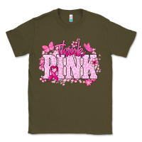 Army Green Think pink Classic Tee - NancyCooperArtShop