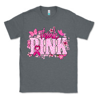 Charcoal Heather Think pink Classic Tee - NancyCooperArtShop