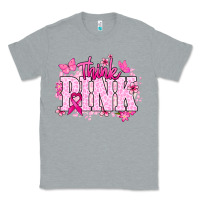 Heather Grey Think pink Classic Tee - NancyCooperArtShop