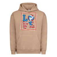 Pigment Burro love usa flag volleyball gifts for volleyball fans teen t shirt Urban Hoodie - minhPixels