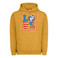 Pigment Peanut Butter love usa flag volleyball gifts for volleyball fans teen t shirt Urban Hoodie - minhPixels