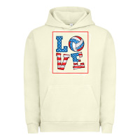 Pigment Pistachio love usa flag volleyball gifts for volleyball fans teen t shirt Urban Hoodie - minhPixels