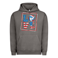Pigment Tornado love usa flag volleyball gifts for volleyball fans teen t shirt Urban Hoodie - minhPixels