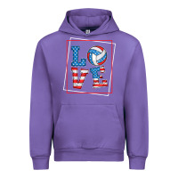 Tulip love usa flag volleyball gifts for volleyball fans teen t shirt Urban Hoodie - minhPixels