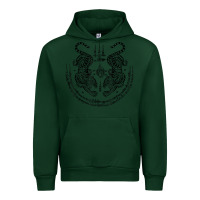 Forest Green sak yant thai tattoo twin tiger muay magical thailand gifts t shirt Urban Hoodie - minhPixels