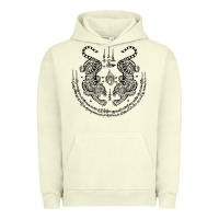 Pigment Pistachio sak yant thai tattoo twin tiger muay magical thailand gifts t shirt Urban Hoodie - minhPixels