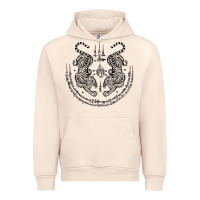 Sandshell sak yant thai tattoo twin tiger muay magical thailand gifts t shirt Urban Hoodie - minhPixels