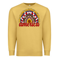 Antique Gold america sunflower rainbow Premium Sweatshirt - Artiststas