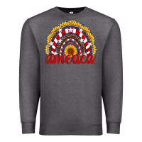 Charcoal Heather america sunflower rainbow Premium Sweatshirt - Artiststas