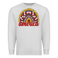 Dove Grey america sunflower rainbow Premium Sweatshirt - Artiststas