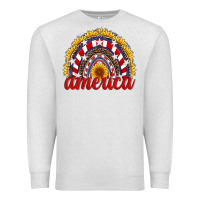 Oatmeal Heather america sunflower rainbow Premium Sweatshirt - Artiststas