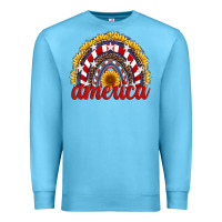 Ocean Blue america sunflower rainbow Premium Sweatshirt - Artiststas