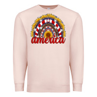Pale Pink america sunflower rainbow Premium Sweatshirt - Artiststas