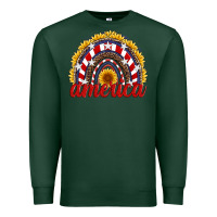 Sports Green america sunflower rainbow Premium Sweatshirt - Artiststas