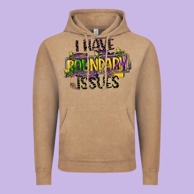 I Have Boundary Issues Vintage Hoodie Designed By Cowgirlartshop