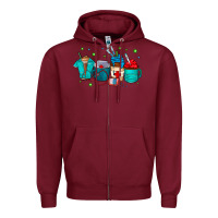 Burgundy nurse drink coffee Zipper Hoodie - CowhideDigitalArt