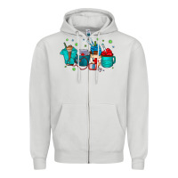 Dove Grey nurse drink coffee Zipper Hoodie - CowhideDigitalArt