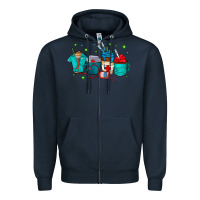 Navy nurse drink coffee Zipper Hoodie - CowhideDigitalArt