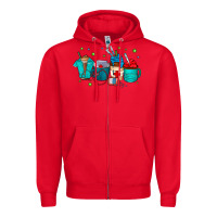 Red nurse drink coffee Zipper Hoodie - CowhideDigitalArt
