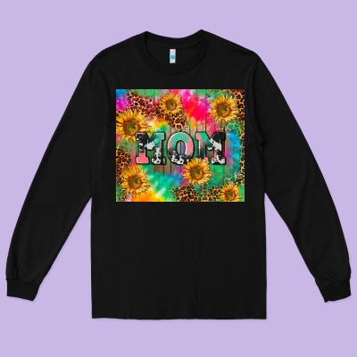 Mom Rainbow Sunflower Long Sleeve Tee Designed By Cowgirlartshop