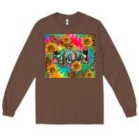 Chestnut Mom rainbow sunflower Long Sleeve Tee - CowGirlArtShop