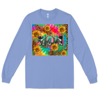 Colony Blue Mom rainbow sunflower Long Sleeve Tee - CowGirlArtShop