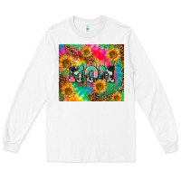 White Mom rainbow sunflower Long Sleeve Tee - CowGirlArtShop