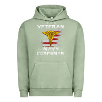 Pigment Oil Green Veteran Navy Corpsman Patriotic 4th of July Gifts Urban Hoodie - minhPixels
