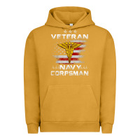 Pigment Peanut Butter Veteran Navy Corpsman Patriotic 4th of July Gifts Urban Hoodie - minhPixels