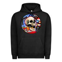 Pigment Black police skull and police equipment Urban Hoodie - AdoDesignShop