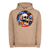 Pigment Burro police skull and police equipment Urban Hoodie - AdoDesignShop