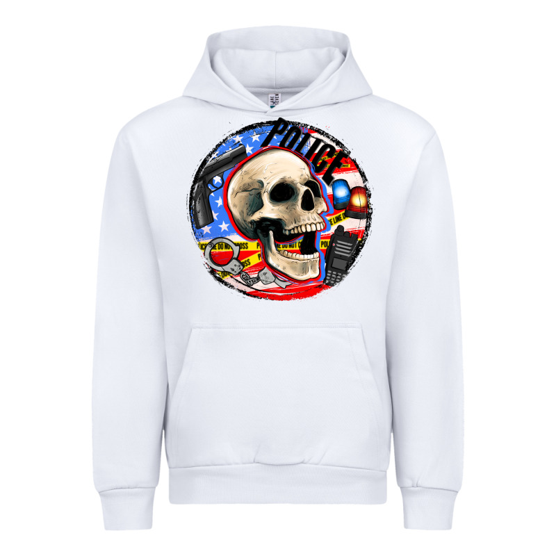 Police Skull And Police Equipment Urban Hoodie by AdoDesignShop | Teevron