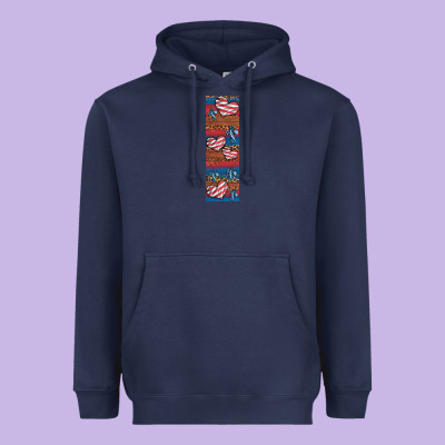 Usa Flag And Cross Penwraps Heavyweight Hoodie Designed By Artiststas