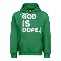 Emerald God Is Dope Gift for faithful Christians Urban Hoodie - minhPixels