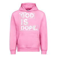 Fuchsia Pink God Is Dope Gift for faithful Christians Urban Hoodie - minhPixels