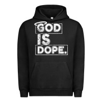Pigment Black God Is Dope Gift for faithful Christians Urban Hoodie - minhPixels