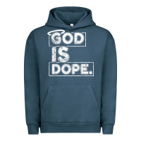 Pigment Midnight Navy God Is Dope Gift for faithful Christians Urban Hoodie - minhPixels