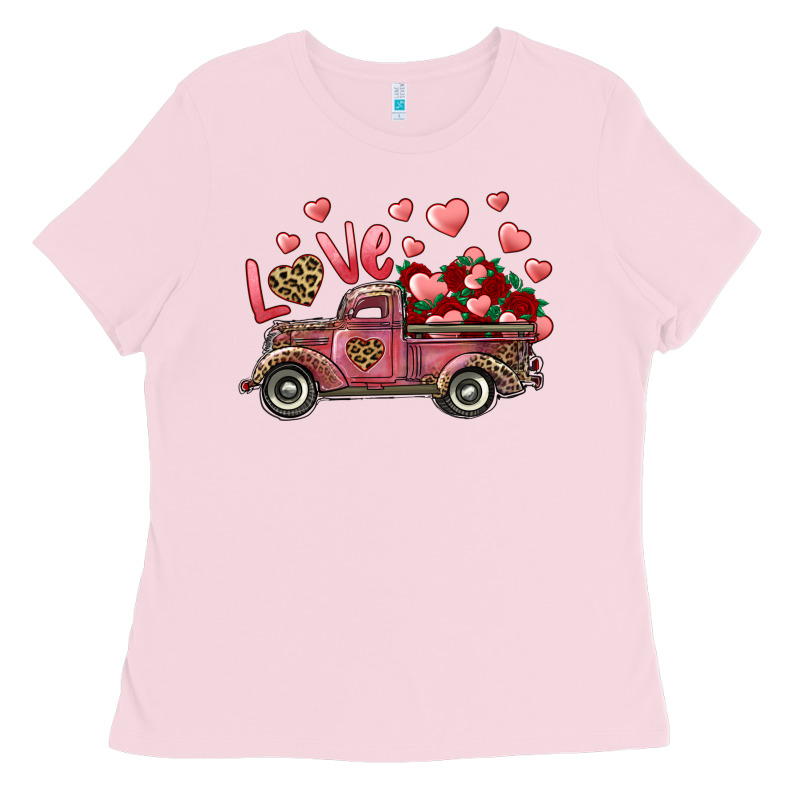 Love Truck With Roses And Leopard Ladies Tee by RanaPortraitStore | Teevron