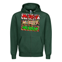 Sports Green merry merry merry Zipper Hoodie - CowhideDigitalArt