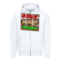 White merry merry merry Zipper Hoodie - CowhideDigitalArt