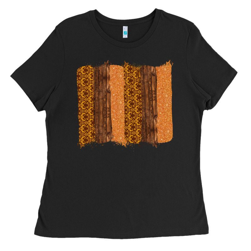 Western Wood Glitter Vintage Pattern Ladies Tee by Bettercallsaul | Teevron