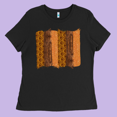 Western Wood Glitter Vintage Pattern Ladies Tee Designed By Bettercallsaul