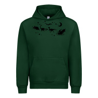 Forest Green christmas santa dinosaur sleigh ride t rex funny gift t shirt Urban Hoodie - minhPixels