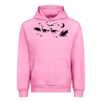 Fuchsia Pink christmas santa dinosaur sleigh ride t rex funny gift t shirt Urban Hoodie - minhPixels