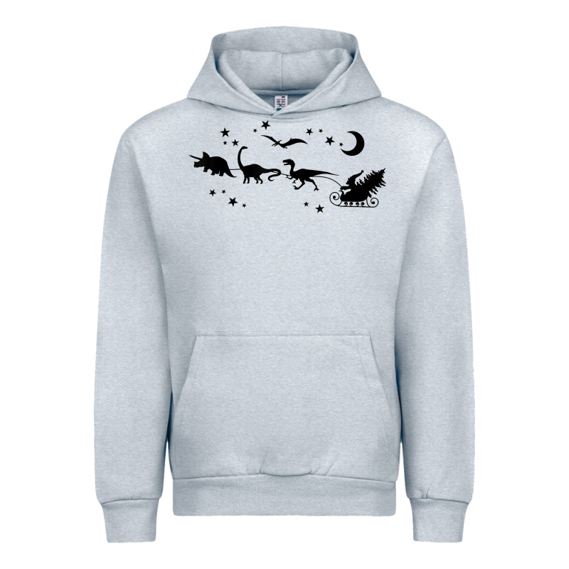 Christmas Santa Dinosaur Sleigh Ride T Rex Funny Gift T Shirt Urban Hoodie by minhPixels | Teevron