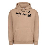 Pigment Burro christmas santa dinosaur sleigh ride t rex funny gift t shirt Urban Hoodie - minhPixels